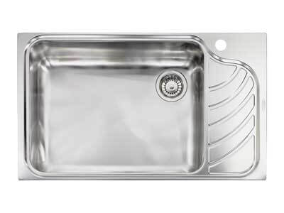 Νεροχύτης inox σατινέ 86 x 51cm 1VD - 1VS, αριστερός